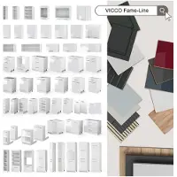 Vicco Fame-Line Glazen keukenkast – 80 cm Wit Landhuis