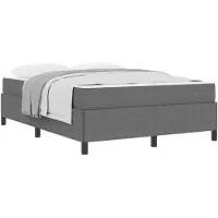 vidaXL Bedframe met matras Lichtgrijs 140 x 190 cm Stof