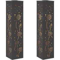 vidaXL Zonne LED Pad Licht 2 st Warmwit 18 x 18 x 80 cm