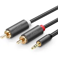 UGREEN AV102 Serie - Audiokabel - 3,5mm Minijack naar 2RCA - 5m - Grijs