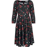 Banned - Rockabilly Midi-jurk - XS tot 3XL - voor Vrouwen - zwart - Maat S