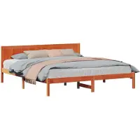 vidaXL Bedframe Bruin 180 x 200 cm Massief grenenhout