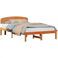 vidaXL Bedframe Wasbruin 120 x 200 cm Massief grenenhout