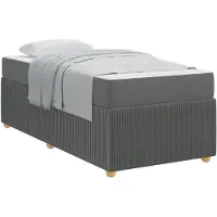 vidaXL Bedframe Donkergrijs 100 x 200 cm Stof