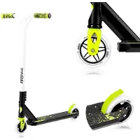 Lionelo Stunt Scooter Whizz Cityroller, kinderstep, voetscooter, funscooter, gemaakt van extra sterk geanodiseerd aluminium, ABEC-9 - Groen/Limoen