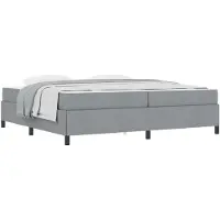 vidaXL Boxspring bed Lichtgrijs 200 x 200 cm Stof