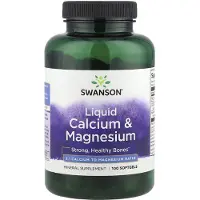 Swanson Health - Vloeibare Calcium &amp; Magnesium - 100 Zachte Capsules
