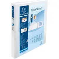 Exacompta 10x Kreacover Ringband in PP met 4 D-ringen van 25mm - A4 maxi - Wit - 51846E