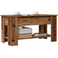 vidaXL Salontafel 101x49x52 cm bewerkt hout oud houtkleurig