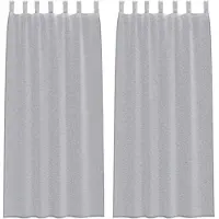 vidaXL Voile Gordijn 2 st Donkergrijs 245 x 140 cm Polyester