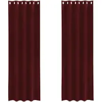 vidaXL Verduisterende gordijnen 2 st Wijnrood 140 x 225 cm Fluweel