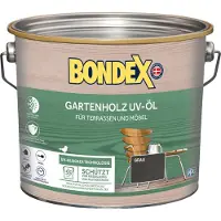 Bondex 377947 Tuinhout UV Olie Grijs 2,5 L voor 55 m² - Beschermt tegen barsten en uitdroging - Houtbescherming met UV-blokkerende technologie