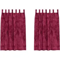 vidaXL Velvet Gordijnen 2 st Wijnrood 175 x 140 cm Fluweel