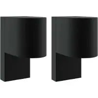 vidaXL Buitenwandlamp 2 pcs Zwart 12 x 7 x 15 cm Roestvrij staal