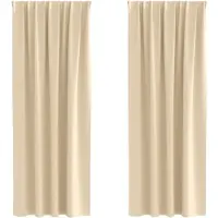 vidaXL Blackout Gordijnen met Ringen 2 st Crème 245 x 140 cm Polyester