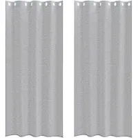 vidaXL Voile Gordijn 2 pcs Donkergrijs 260 x 140 cm Polyester
