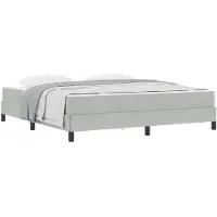 vidaXL Boxspring bed met matras Lichtgrijs 180 x 200 cm Stof