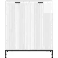 vidaXL Dressoir Hoogglans wit 69,5 x 33 x 82 cm Bewerkt hout