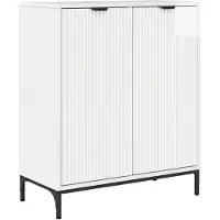 vidaXL Dressoir Hoogglans wit 69,5 x 33 x 82 cm Bewerkt hout