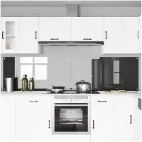 vidaXL Keukenachterwand 2 st Donkergrijs 120 x 60 cm gehard glas