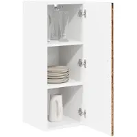 vidaXL Wandkast LUCCA 2 st Oud hout Bewerkt hout