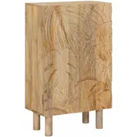 vidaXL Highboard 53 x 30 x 90 cm Massief Mangohout en Geëngineerd Hout