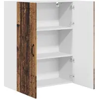 vidaXL Wandkast PORTO Oudhout 80 x 31 x 100 cm Bewerkt hout