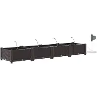vidaXL Plantenbak 4 st Bruin 160 x 40 x 22 cm PP