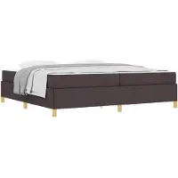vidaXL Bedframe Donkerbruin 200 x 200 cm Stof