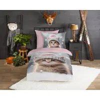 Muller Textil Good Morning Kinderdekbedovertrek "Patt" - Multi - (140x220 cm) - 100% Katoen