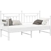 vidaXL Bedframe voor een daybed Wit 75 x 190 cm Staal