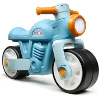 Falk - Loopfiets in motorfietsvorm voor kinderen - Stuur met wendbaarheid - Brede, geruisloze wielen - Vanaf 12 maanden - Gemaakt in Frankrijk - Blauw - 452S