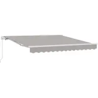 vidaXL Uitschuifbare luifel Lichtgrijs 300 x 250 x 165 cm