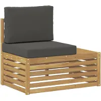 vidaXL Buiten bank set met kussen 5 Stuk Wit en antracietkleurig