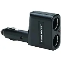 Seachoice Dual Power Outlet Plug Zwart 12V