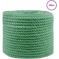 vidaXL Jute Touw 10 mm Groen 100% Tossa jute