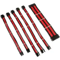 Kolink Core Adept gevlochten kabelverlengset - zwart/rood, Interne kabel (PC)