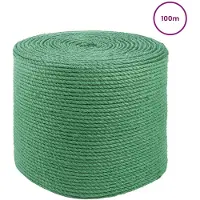 vidaXL Jute Touw Groen 100% Tossa jute