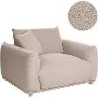 Beliani JUBEK - Fauteuil - Beige - Bouclé
