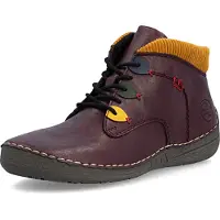 Rieker Veterlaarsjes navy / mosterd / braam / rood