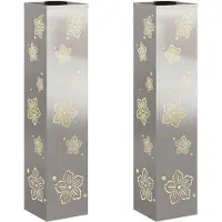 vidaXL Zonne LED Pad Licht 2 pcs Warmwit 18 x 18 x 80 cm