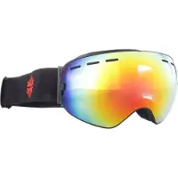 Ivol Frameless Skibril met Rood Spiegelglas - Mat Zwart - Snowboardbril - Categorie 3