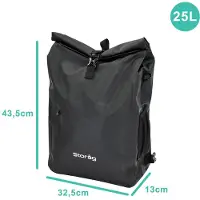 Storag waterdichte fietstas 25 l. 3-in-1-functies – zijtas voor bagagedrager, rugzak en schoudertas – 100% waterdicht – laptopvak – snelle bevestiging