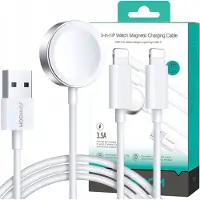 JOYROOM - S-IW007 - 3-in-1 kabel USB-A magnetische oplader - Lightning 1,2m - wit