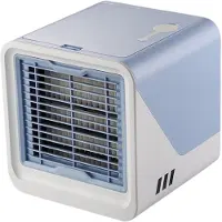 VHV - Luchtkoeler - Draagbare 2-in-1 tafelventilator met waterreservoir - Oplaadbaar en stil - Voor slaapkamer en kantoor