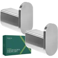 XIVADA Handdoekhaakje Dona - Inclusief schroefset - Zilver - Set van 2