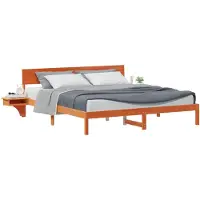 vidaXL Bedframe Wasbruin 180 x 200 cm Massief grenenhout