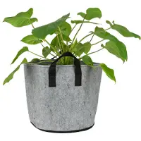 QUVIO Plantenzak met handvaten - Vilt - 23 liter - Diameter 30 cm