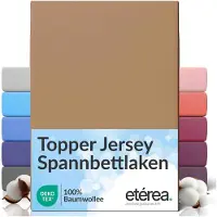 Eterea Cosmesi Naturale etérea Topper Jersey Hoeslaken 140x200 - 160x200 cm Oekotex Made in Green - 100% katoen - Stopverf