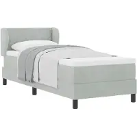 vidaXL Boxspring bed met hoofdeinde Lichtgrijs 80 x 200 cm Fluweel